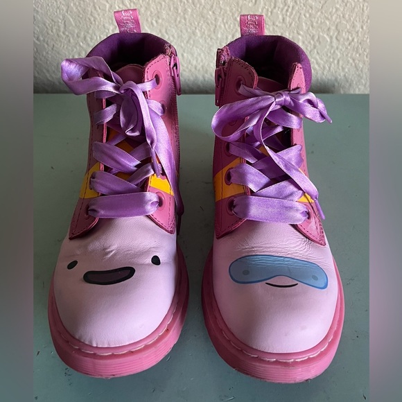 Doc Dr Martin SPECIAL EDITION- Adventure Time Princess PINK Boots Size 5 - Picture 3 of 16